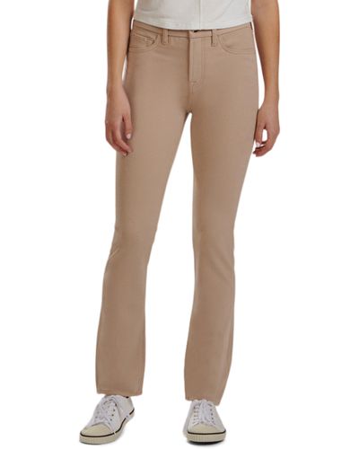 7 For All Mankind Slim Straight Leg Ponte Pants - Natural
