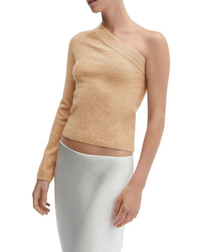 Mango One-shoulder Sweater - White
