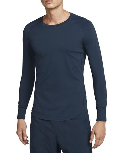 Nike Dri-fit Adv Aps Recovery Long Sleeve Training T-shirt - Blue