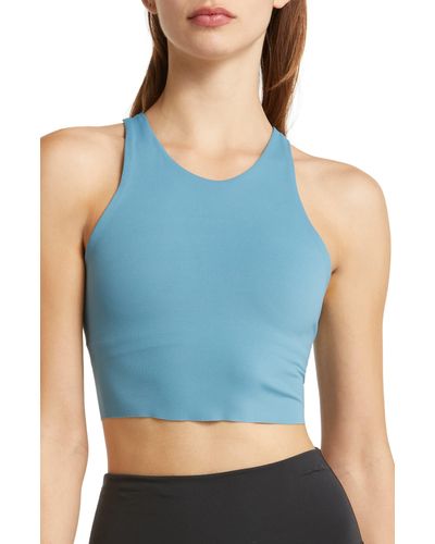 Nike Yoga Dri-fit Luxe Crop Tank - Blue