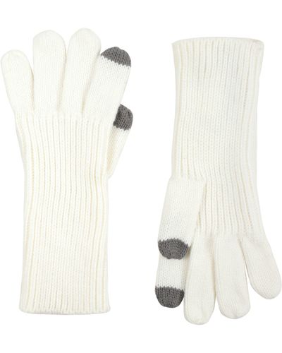 Rebecca Minkoff Milano Knit Gloves - White