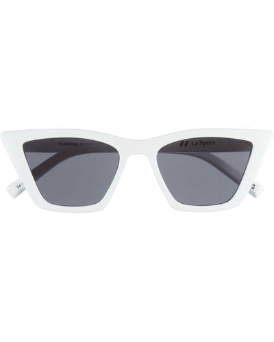 Le Specs Velodrome Cat Eye Sunglasses - White