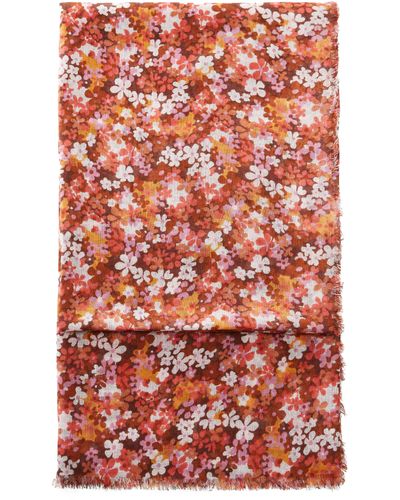 Mango Floral Scarf - Red