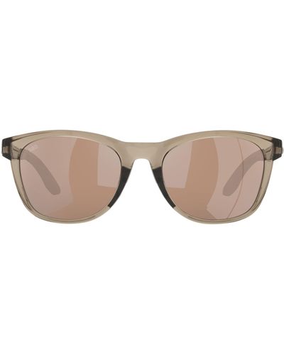 Costa Del Mar Aleta 54mm Mirrored Polarized Round Sunglasses - Multicolor