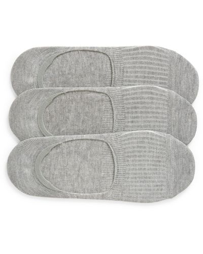 Nordstrom 3-pack Modern No-show Liner Socks - Gray