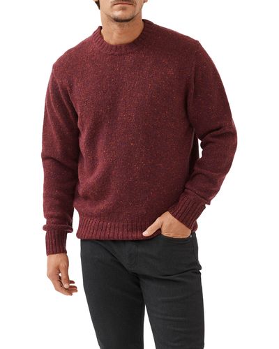 Rodd & Gunn Cox Road Tweed Wool Blend Crewneck Sweater - Red