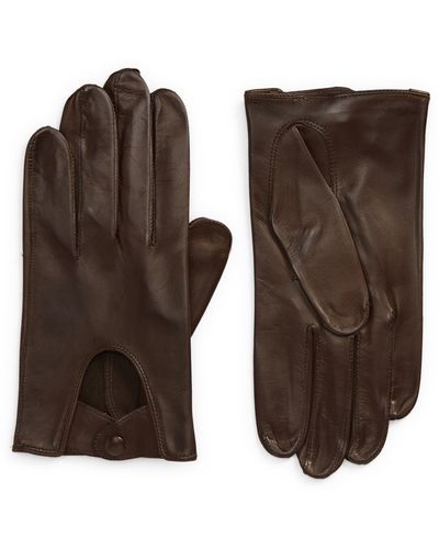 Seymoure Gloves Washable Leather Driver Gloves - Brown