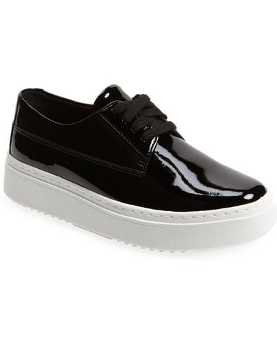 Eileen Fisher Prop Patent Platform Sneaker - Black