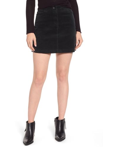 1.STATE Cord Miniskirt - Black