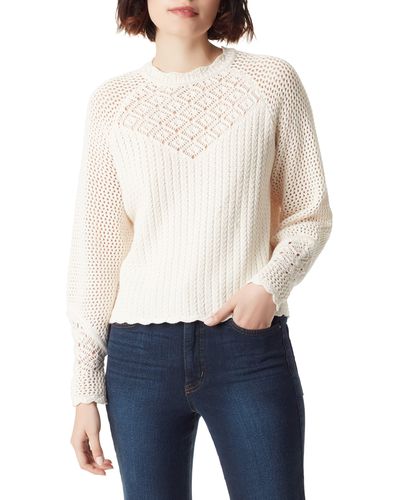 Sam Edelman Aura Mixed Stitch Sweater - White
