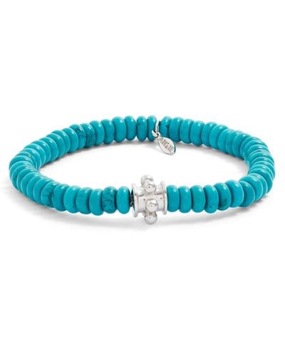 Anzie Bohème Turquoise Beaded Stretch Bracelet - Blue