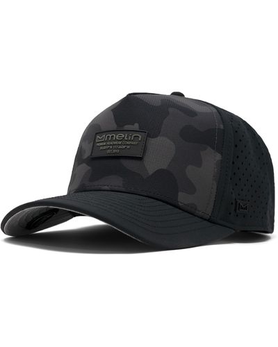 Melin Odyssey Brick Hydro Performance Snapback Hat - Black