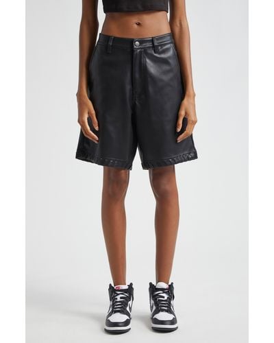 Honor The Gift Faux Leather Shorts - Black