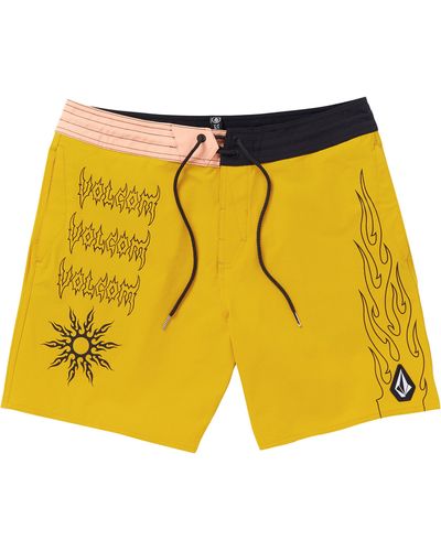 Volcom About Time Liberators Board Shorts - Yellow
