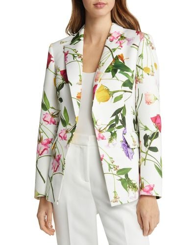 Ted Baker Ziahh Floral Jacket - White