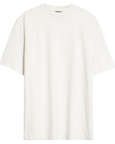 Balenciaga Large Fit Crystal Logo T-shirt - White
