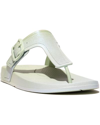 Fitflop Iqushion Buckle Flip Flop - White