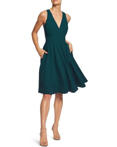 Dress the Population Catalina Fit & Flare Cocktail Dress - Blue