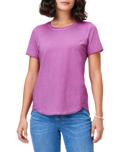NZT by NIC+ZOE Nzt By Nic+zoe Stretch Cotton Shirttail T-shirt - Purple