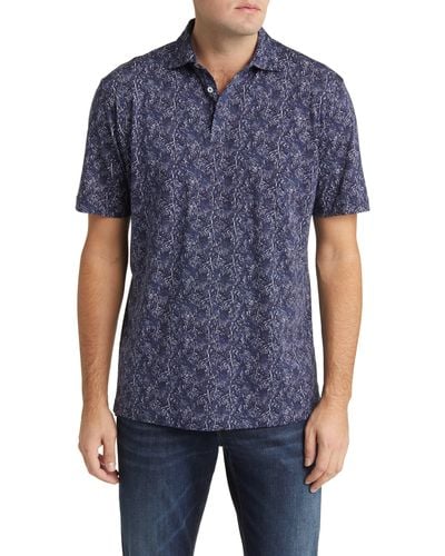 Peter Millar Pilot Mill Palms Polo At Nordstrom - Blue