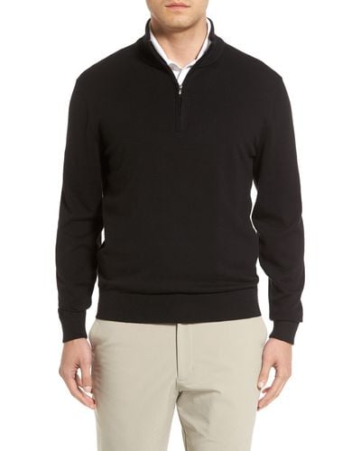Cutter & Buck Lakemont Half Zip Sweater - Black