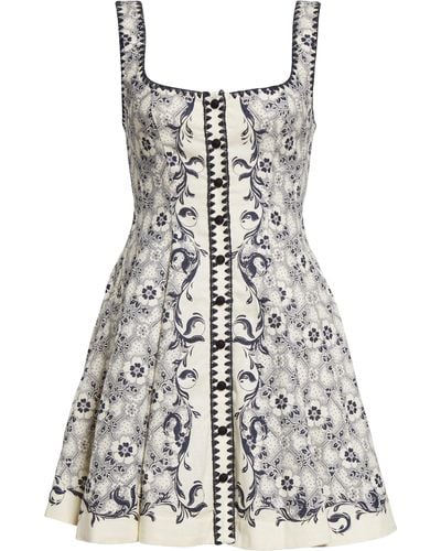 ALÉMAIS Airlie Floral Sleeveless Fit & Flare Linen & Cotton Dress - Multicolor