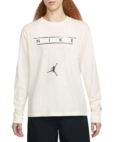 Nike Flight Long Sleeve Graphic T-shirt - Natural