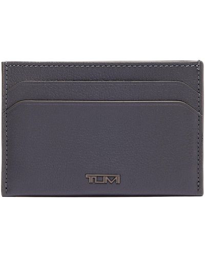 Tumi Nassau Slim Leather Card Case - Gray