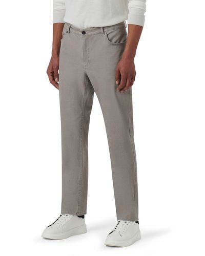 Bugatchi Five-pocket Straight Leg Pants - Gray