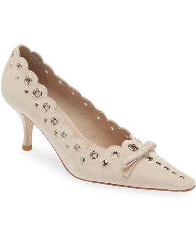 Jeffrey Campbell Notion Pointed Toe Pump - Natural
