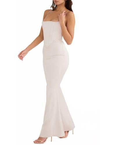 House Of Cb Olivette Corset Maxi Dress - White
