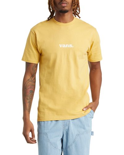 Vans Lower Corecase Cotton Graphic T-shirt - Yellow