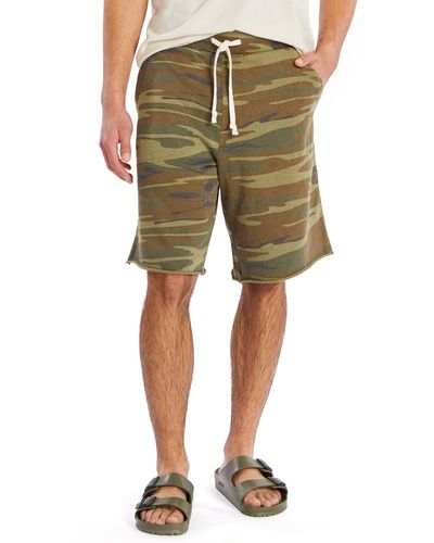 Alternative Apparel Victory Washed French Terry Cutoff Shorts - Green