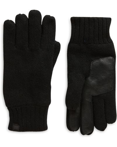 UGG ugg(r) Fleece Lined Knit Gloves - Black