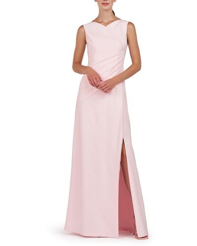 Kay Unger Nicolette Sleeveless Sheath Gown - Pink