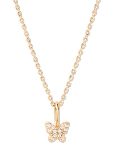 Brook and York Adeline Butterfly Pendant Necklace - Metallic