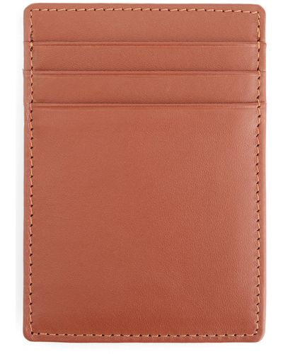 ROYCE New York Personalized Magnetic Money Clip Card Case - Brown
