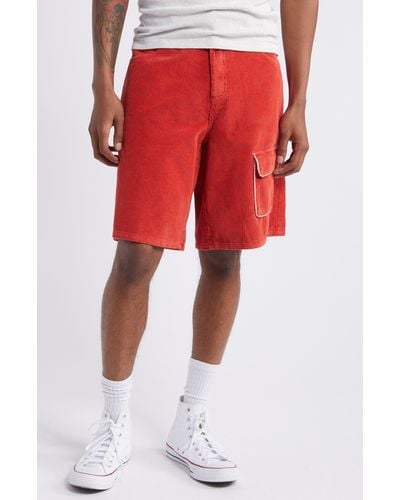 Elwood baggy Corduroy Shorts - Red