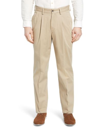 Berle Charleston S Pleated Chino Pants At Nordstrom - Natural
