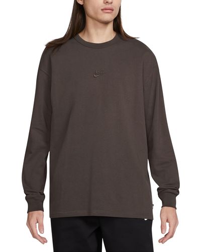 Nike Sportswear Premium Essentials Long Sleeve T-shirt - Gray