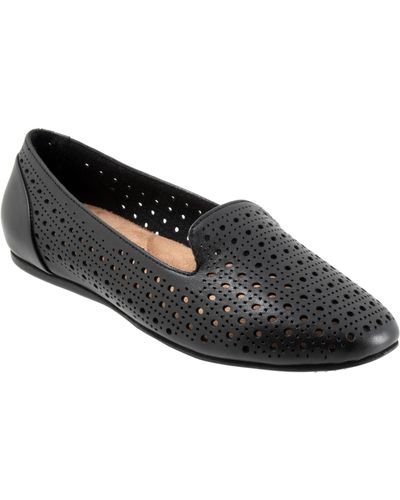 Softwalk Shelby Perforated Loafer - Black