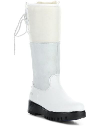 Bos. & Co. Goose Primaloft® Waterproof Boiled Wool Mid Calf Boot - White