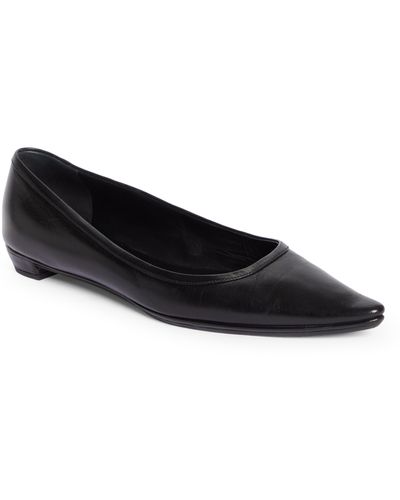 The Row Claudette Pointed Toe Ballet Flat - Black