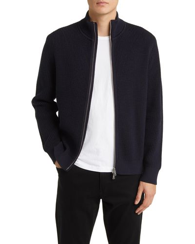 Theory Gary Front Zip Cardigan - Blue