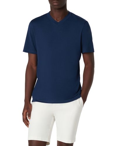 Bugatchi V-neck Performance T-shirt - Blue