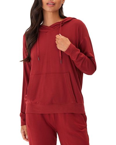 Threads For Thought Madge Feather Fleece Hoodie - Red