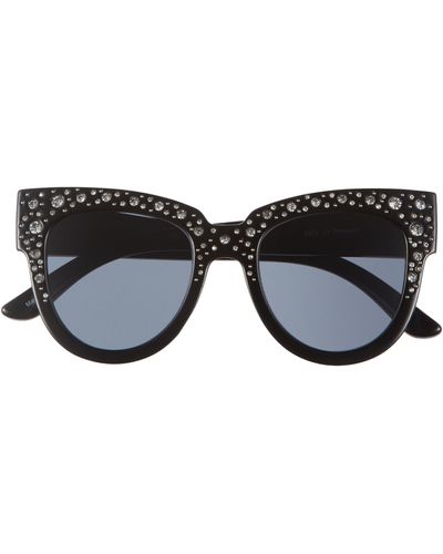 BP. Embellished Cat Eye Sunglasses - Black