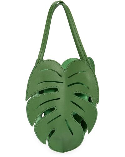 STAUD Palm Leather Tote - Green