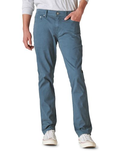 Lucky Brand 410 Athletic Stretch Cotton Five Pocket Pants - Blue