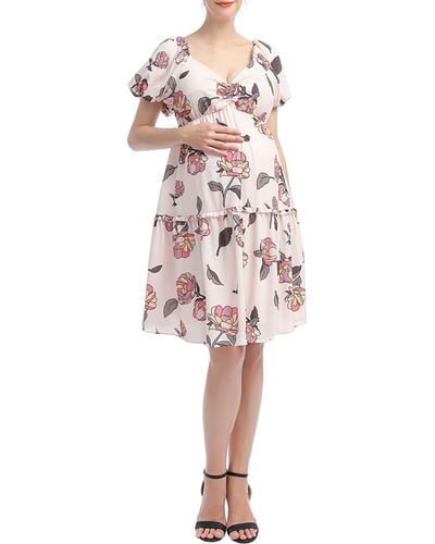 Kimi + Kai Anouk Floral A-line Maternity/nursing Dress - Multicolor